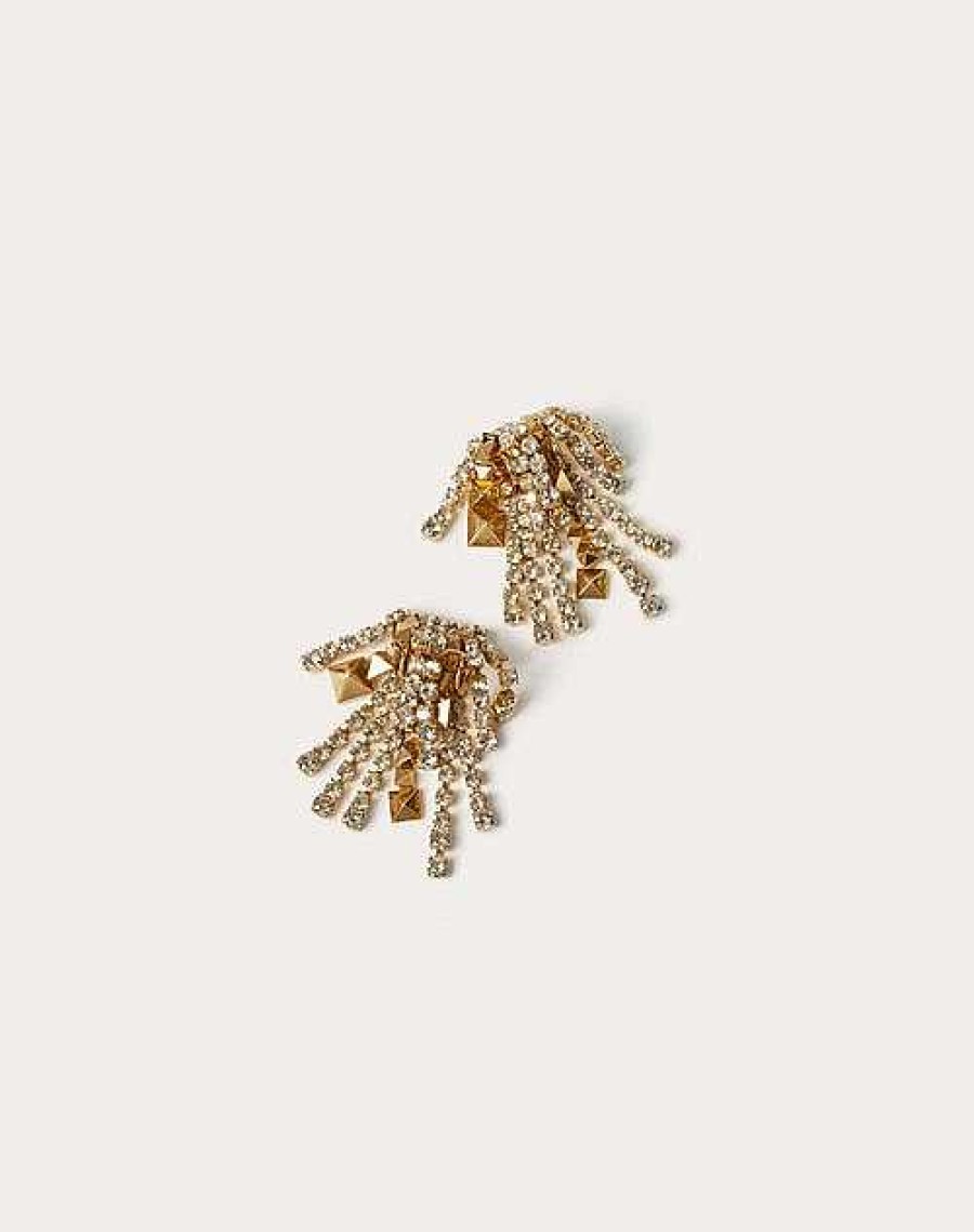 Valentino Brightrain Metal And Crystal Earrings | Jewelry