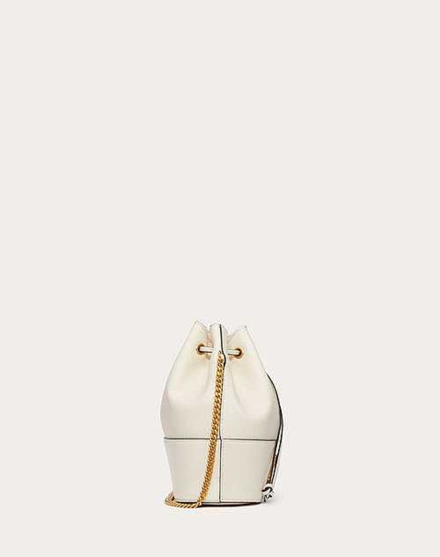 Valentino Mini Bucket Bag In Nappa With Vlogo Signature Chain | Shoulder Bags