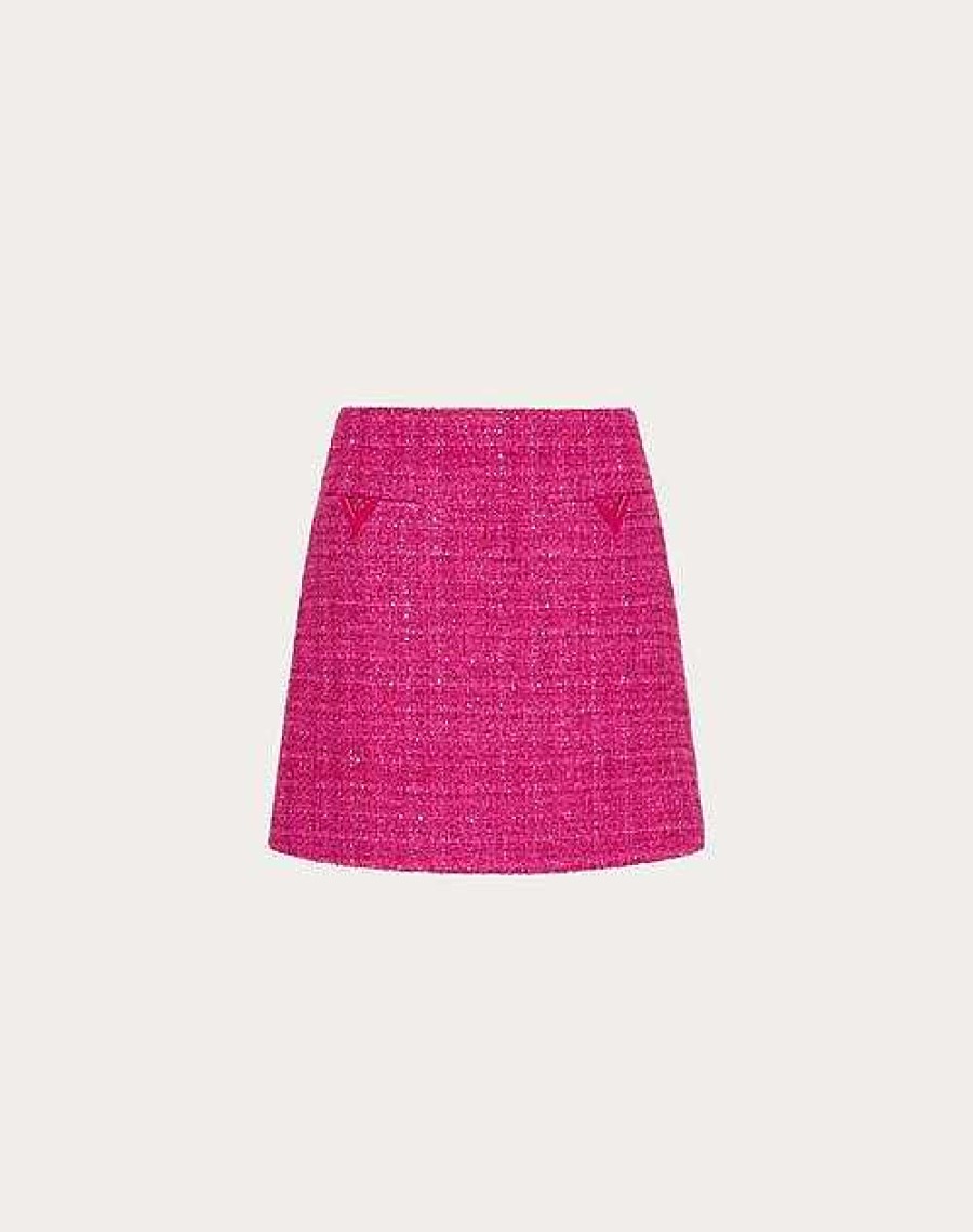 Valentino Glaze Tweed Light Miniskirt | Skirts