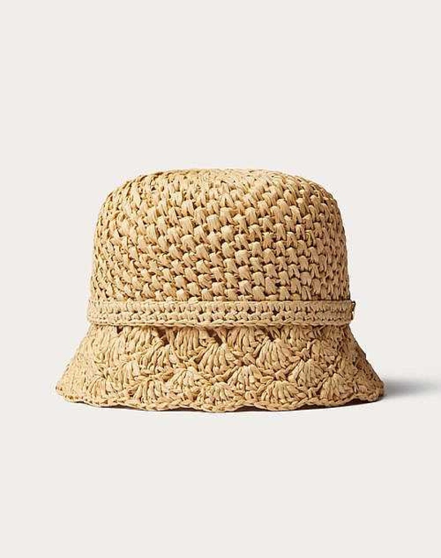 Valentino Valentino Resort Crochet Bucket Hat With Metal Detail | Hats And Gloves