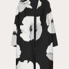 Valentino Crepe Couture Caban With Valentino Flower Portrait Print | Coats And Blazers