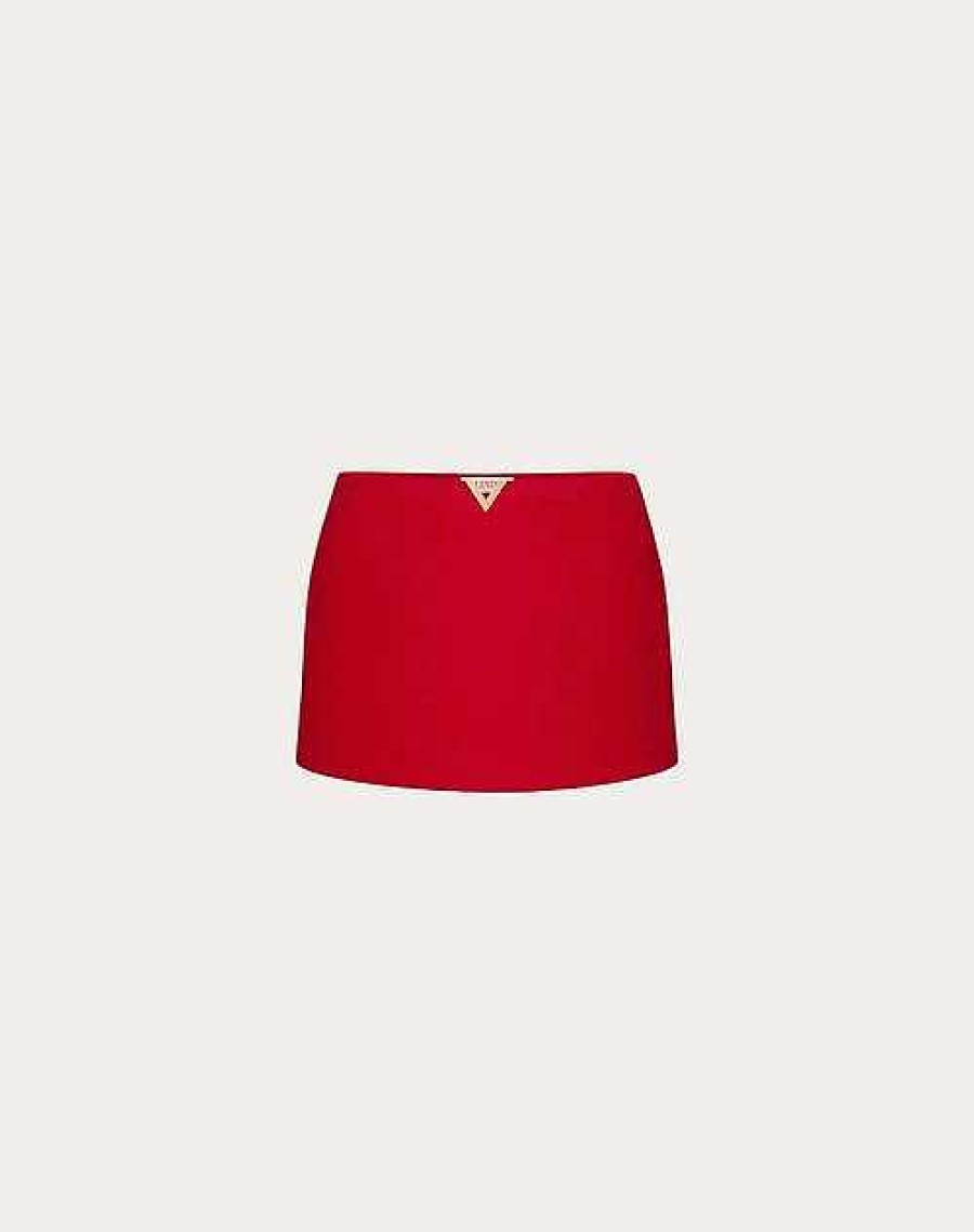 Valentino Texture Double Crepe Skirt | Skirts