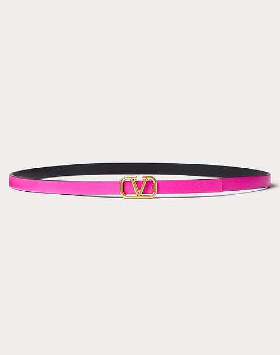 Valentino Vlogo Signature Reversible Shiny Calfskin Belt 10 Mm | Belts