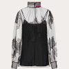 Valentino Top In Tulle Illusione And Lace | Shirts And Tops