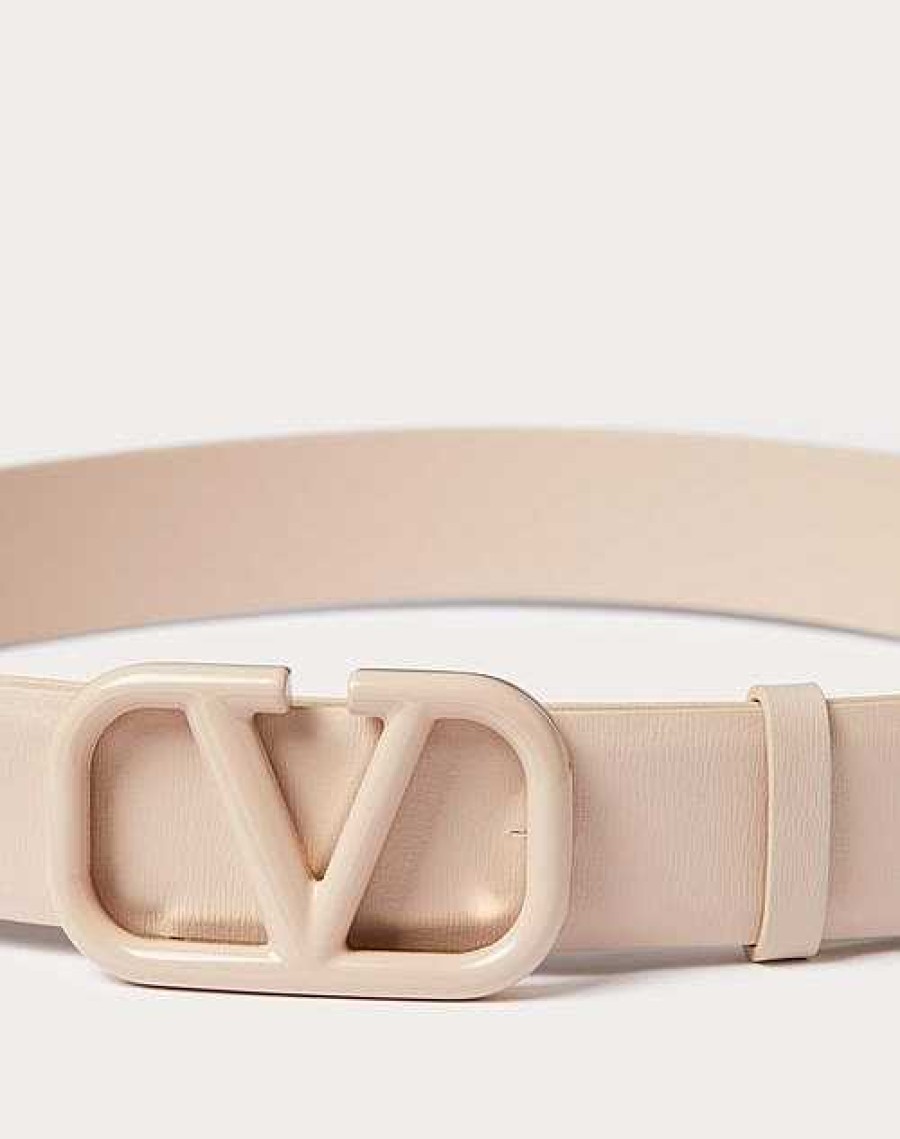 Valentino Vlogo Signature Belt In Shiny Calfskin 30Mm | Belts