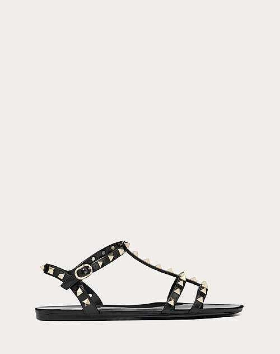 Valentino Rockstud Flat Rubber Sandal | Sandals