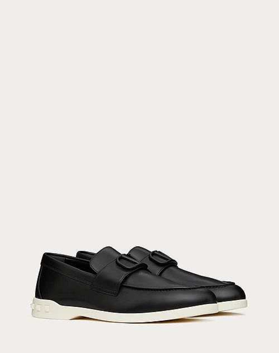 Valentino Leisure Flows Calfskin Loafer | Lace-Ups And Loafers