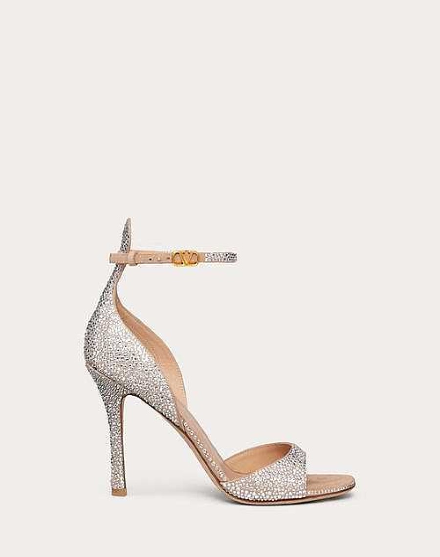 Valentino Valentino Garavani Tan-Go Sandal With Crystals 100Mm | Sandals