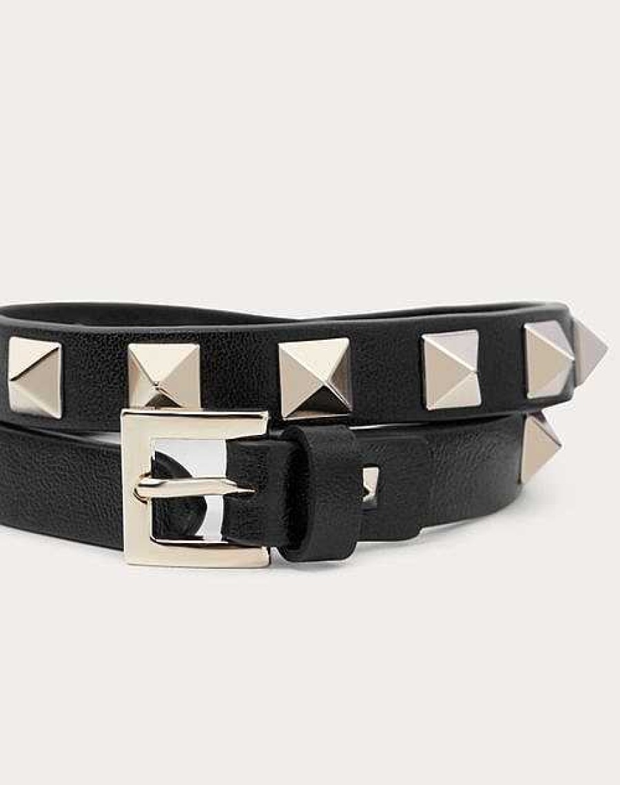 Valentino Rockstud Calfskin Double-Strap Bracelet | Jewelry