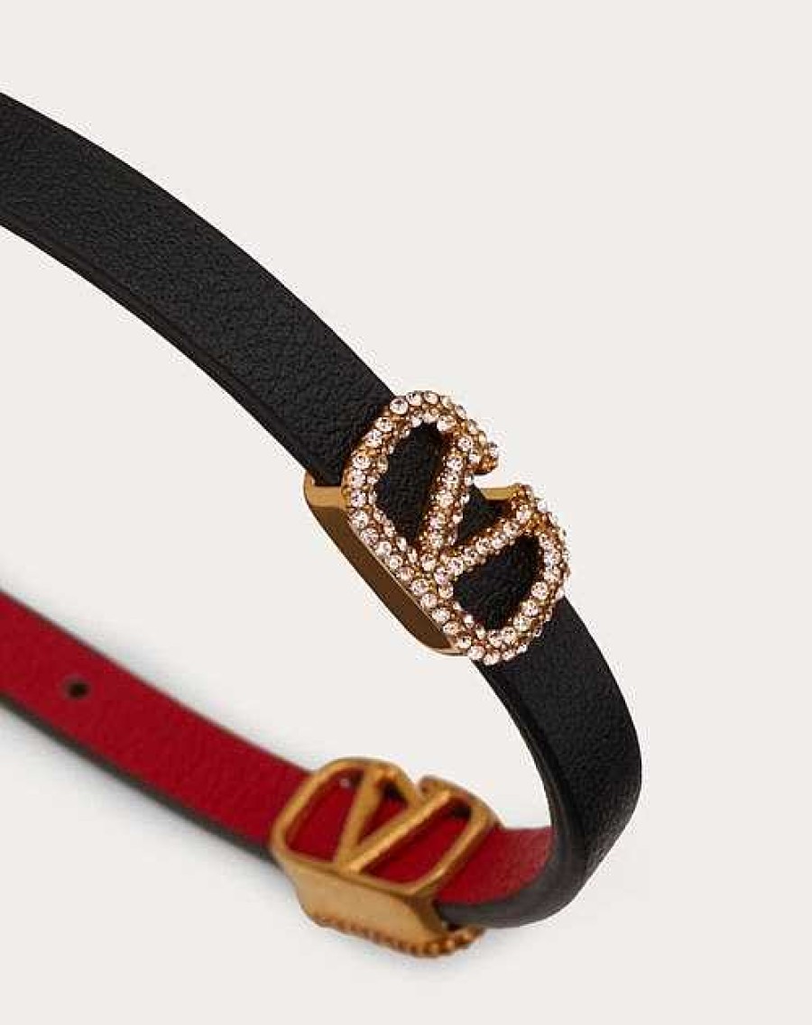 Valentino Vlogo Signature Leather Bracelet | Jewelry