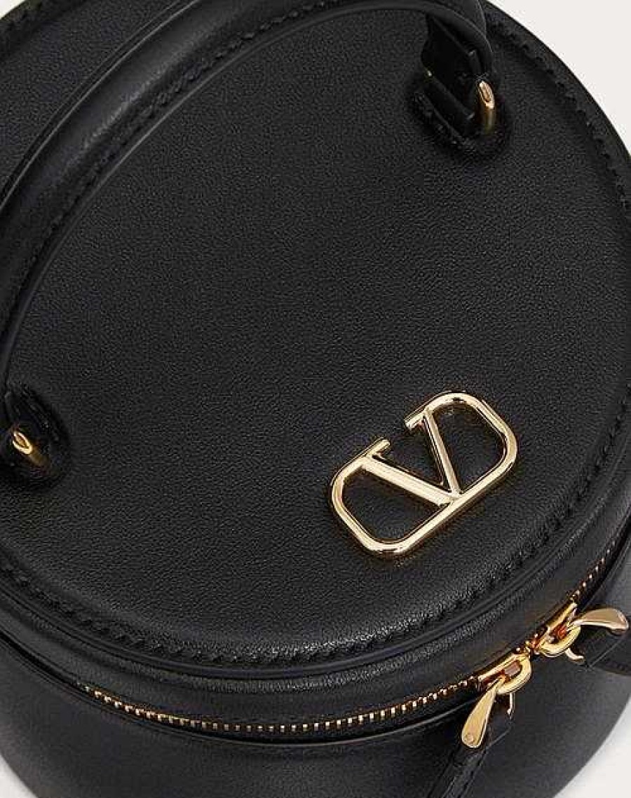 Valentino Mini Vlogo Signature Calfskin Jewelry Vanity Case | Mini Bags