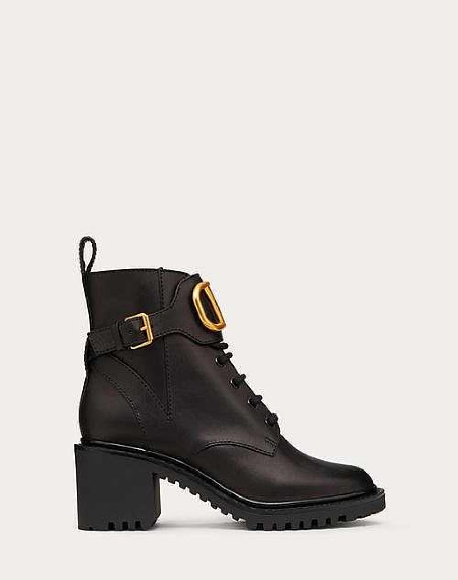 Valentino Vlogo Signature Calfskin Combat Boot 70 Mm | Boots