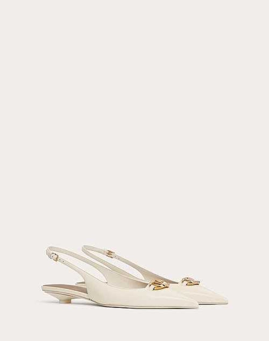 Valentino The Bold Edition Vlogo Calfskin Slingback Ballerinas 20Mm | Pumps