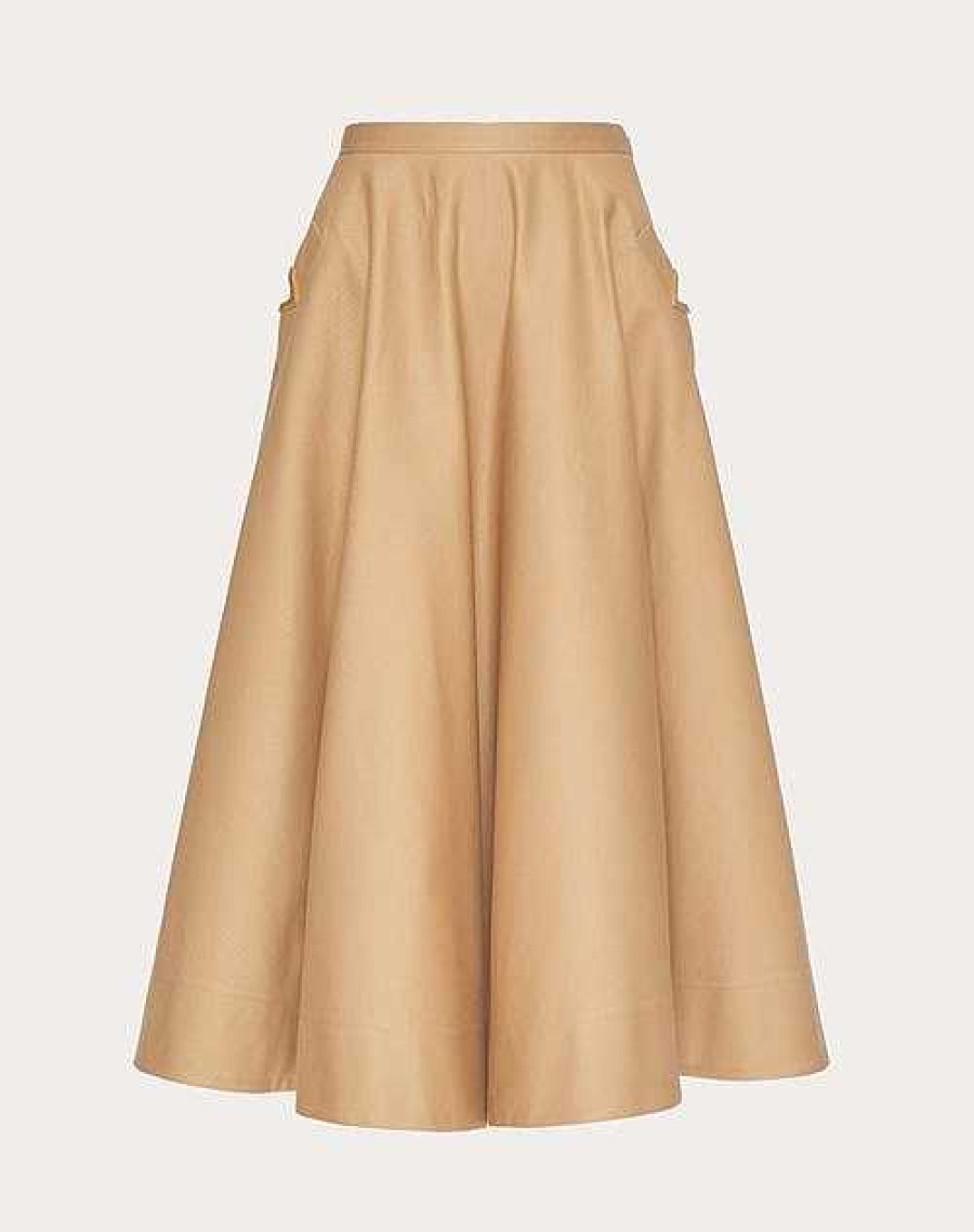 Valentino Stretch Cotton Midi Skirt | Skirts