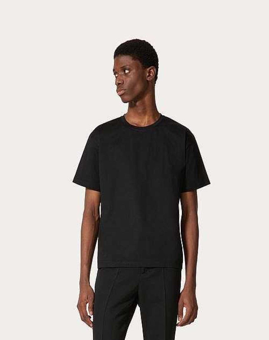 Valentino Cotton Crewneck T-Shirt | T-Shirts And Sweatshirts