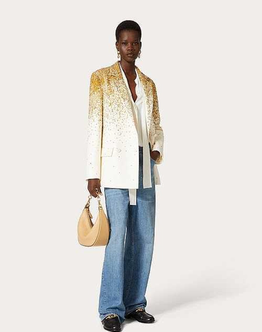 Valentino Embroidered Crepe Couture Blazer | Jackets And Blazers