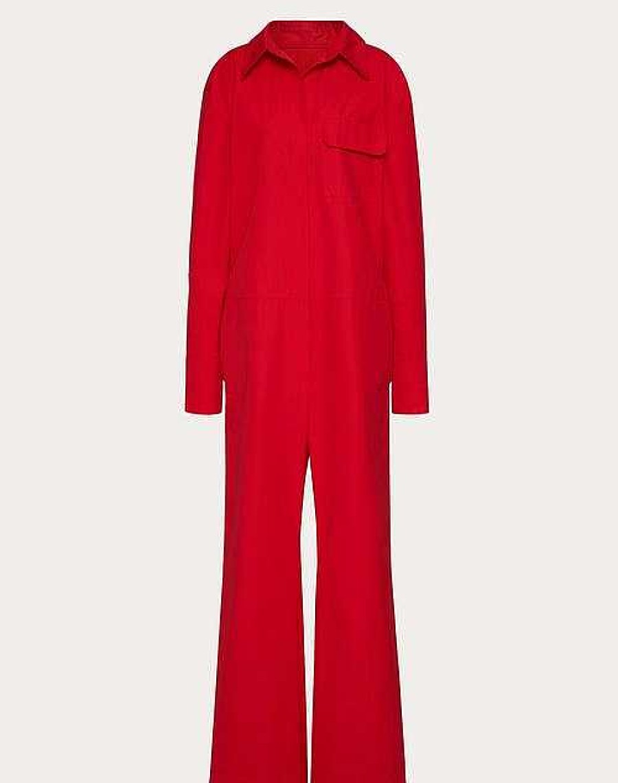 Valentino Compact Popeline Jumpsuit | Dresses