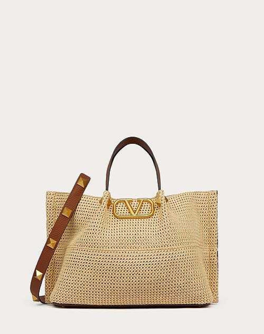 Valentino Medium Straw Summer Tote | Totes