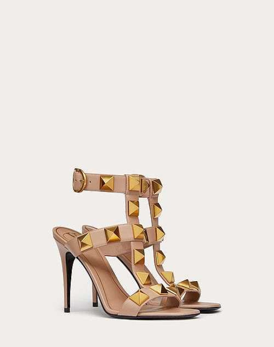 Valentino Roman Stud Calfskin Sandal 100 Mm | Sandals