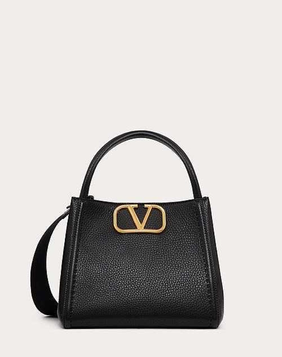 Valentino Valentino Garavani Alltime Medium Handbag In Grainy Calfskin | Top Handle Bags