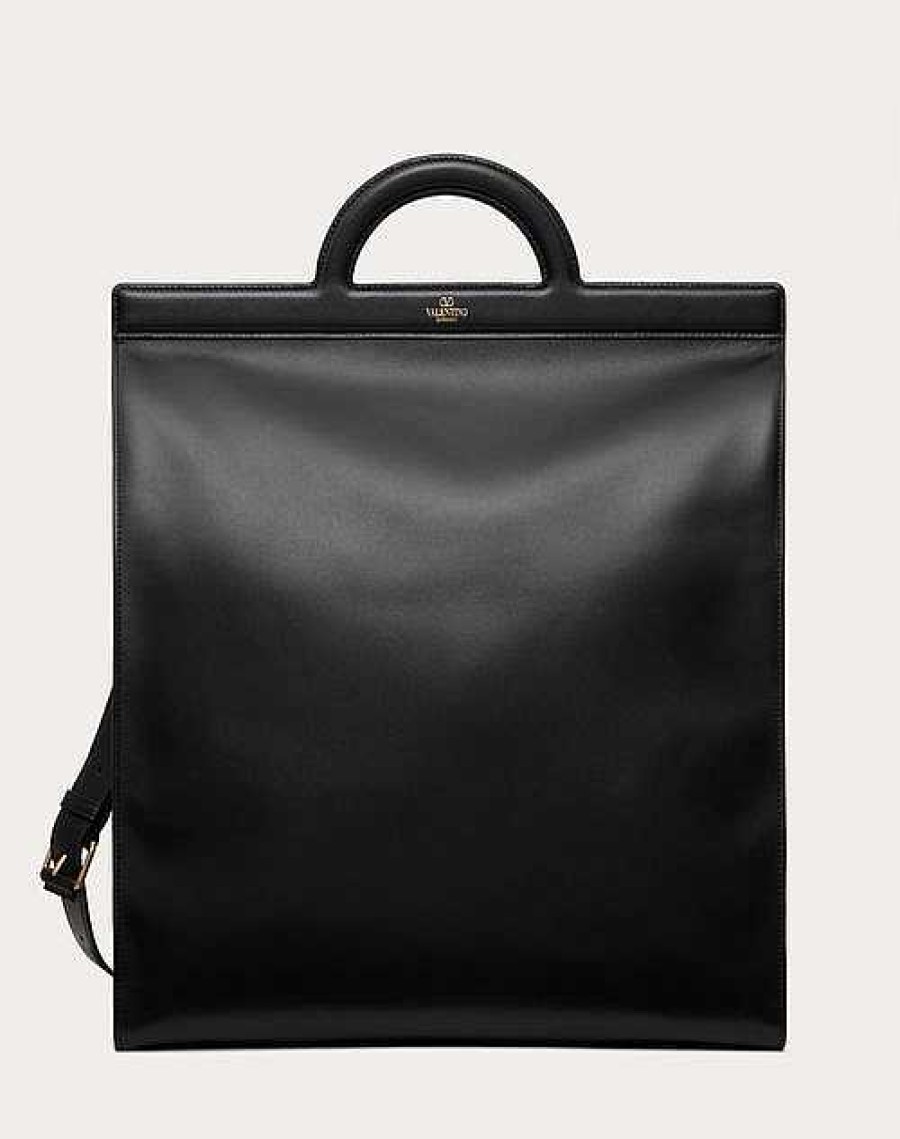 Valentino Valentino Garavani Tagged Leather Shopping Bag | Totes