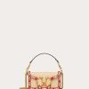 Valentino Small Valentino Garavani Loco Raffia Shoulder Bag With Embroidered Trim | Shoulder Bags