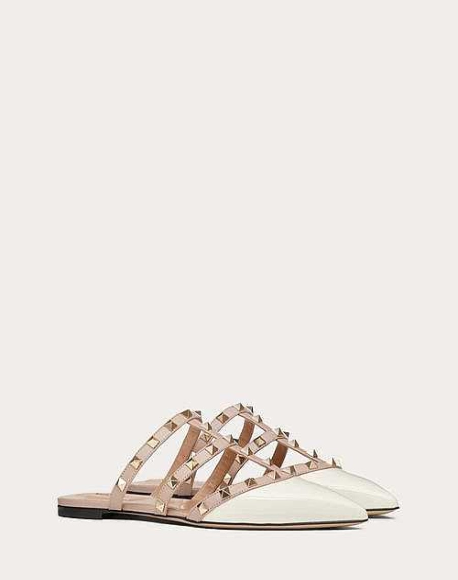 Valentino Rockstud Patent-Leather Mule | Ballerinas