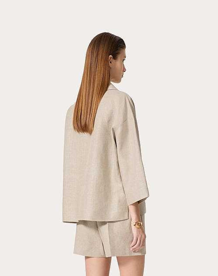 Valentino Linen Canvas Top | Shirts And Tops