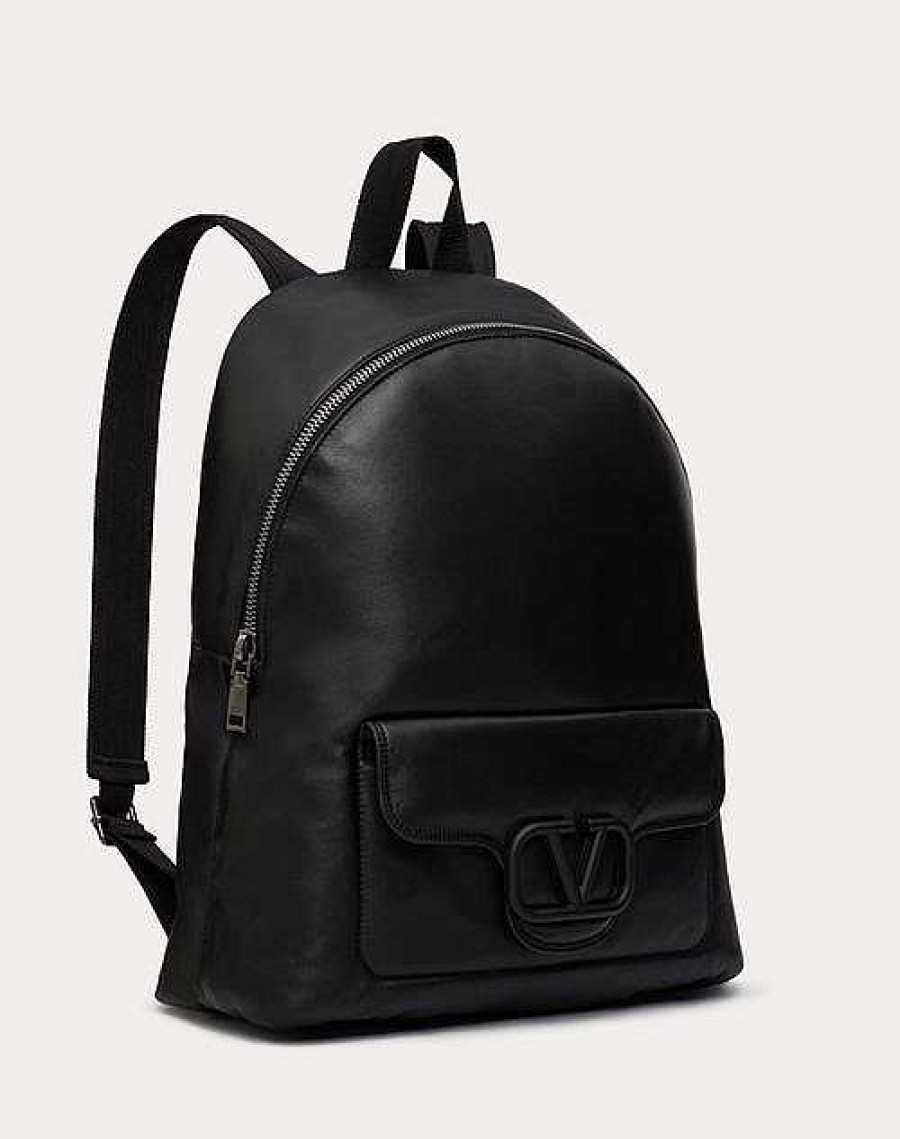 Valentino Valentino Garavani Noir Nappa Leather Backpack | Backpacks