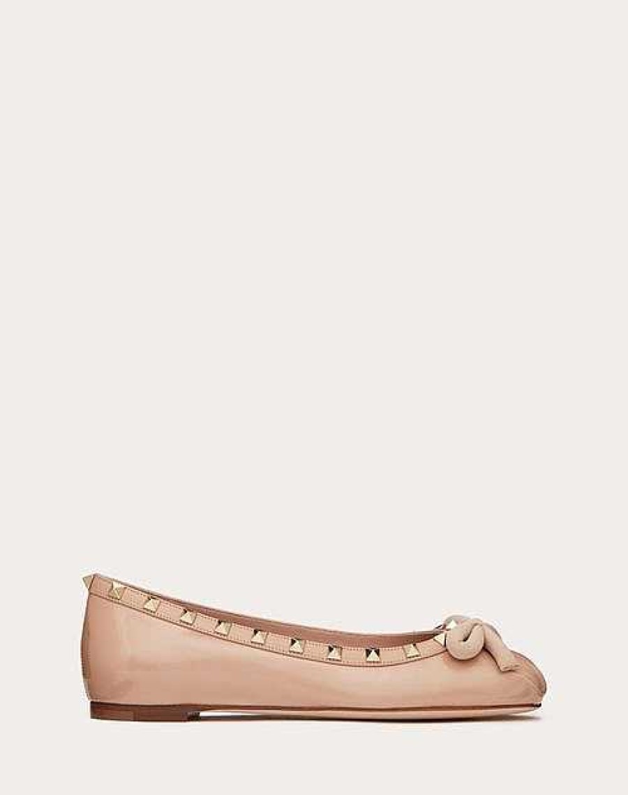 Valentino Rockstud Patent Leather Ballerina | Ballerinas