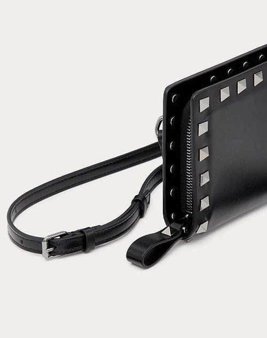 Valentino Rockstud Calfskin Neck Wallet | Wallets And Small Leather Goods