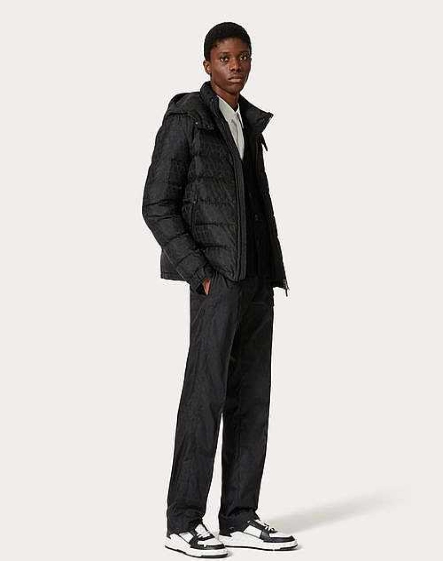 Valentino Nylon Down Jacket With Toile Iconographe Pattern | Outerwear