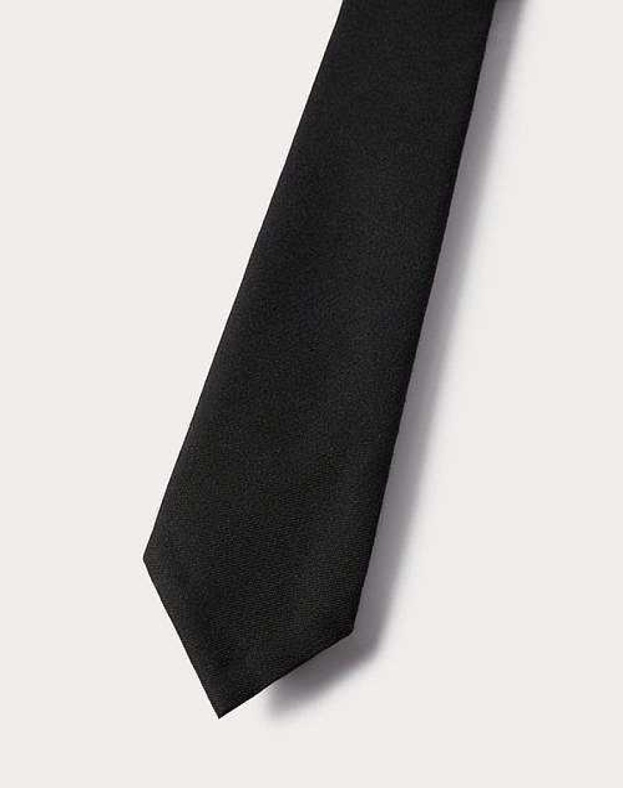 Valentino Valentie Tie In Wool And Silk | Soft Accessories