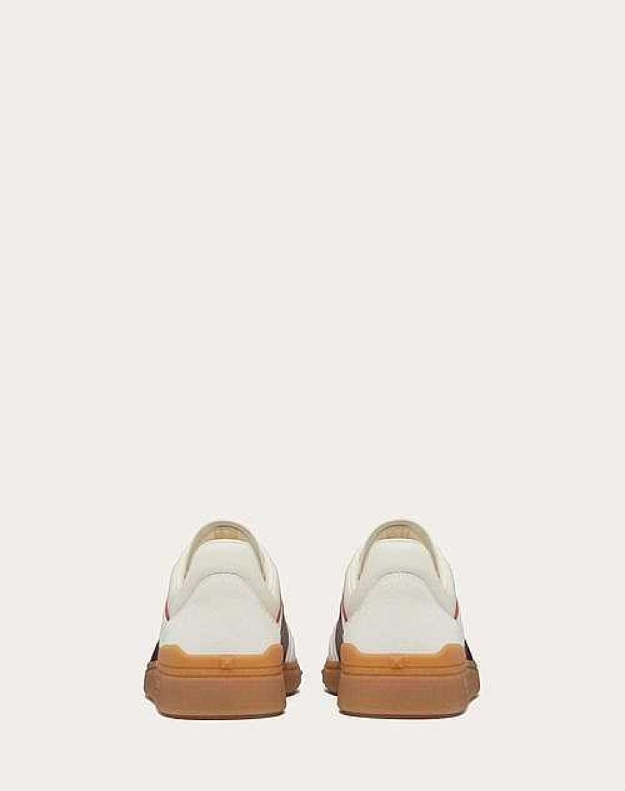 Valentino Upvillage Low Top Sneaker In Split Leather And Calfskin Nappa Leather | Sneakers