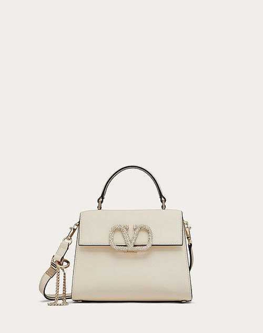 Valentino Small Vsling Handbag With Jewel Embroidery | Top Handle Bags