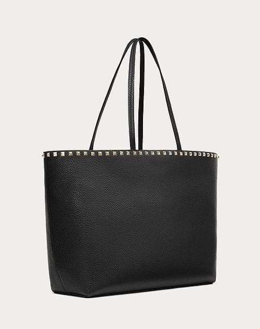 Valentino Rockstud Grainy Calfskin Tote Bag | Totes