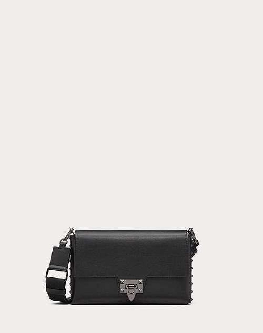 Valentino Rockstud Grainy Calfskin Crossbody Bag | Shoulder Bags