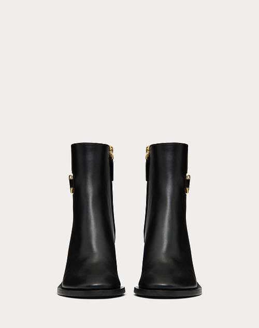 Valentino Vlogo Signature Calfskin Ankle Boot 75Mm | Boots