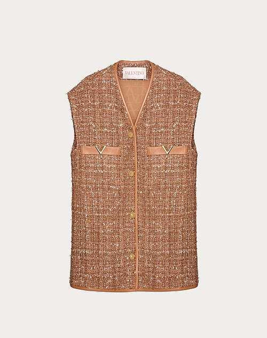 Valentino Glaze Tweed Light Gilet | Jackets And Blazers