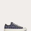 Valentino Denim-Effect Jacquard Toile Iconographe Totaloop Low-Top Sneaker | Sneakers