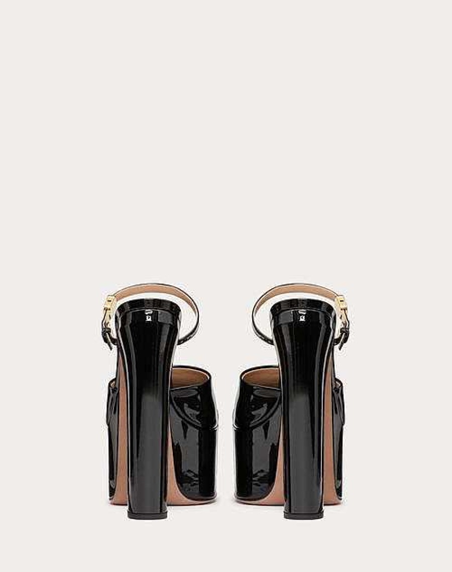 Valentino Valentino Garavani Tan-Go Platform Patent Leather Slide 155Mm | Sandals