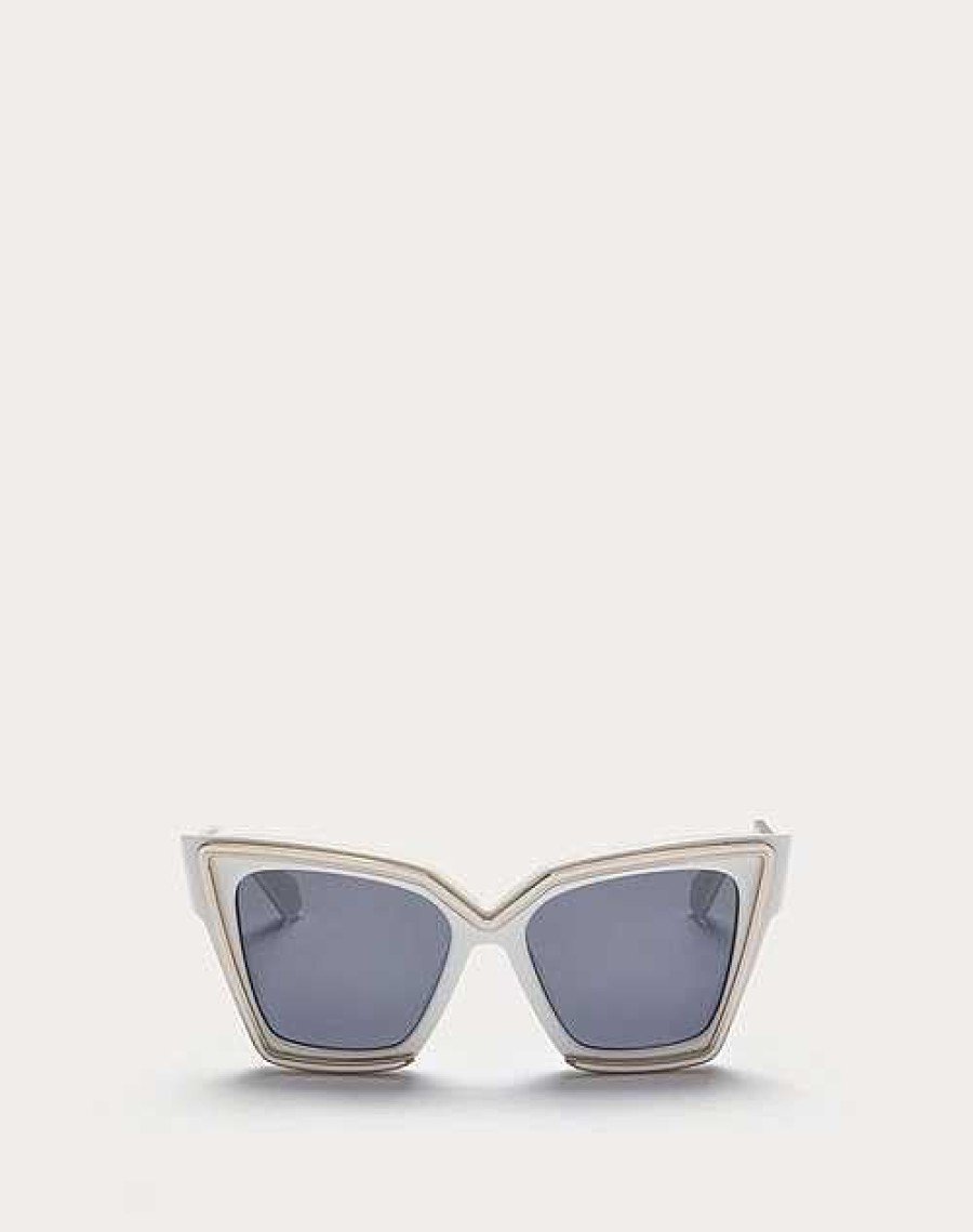 Valentino V - Grace Oversized Cateye Acetate Frame With Titanium Details | Eyewear