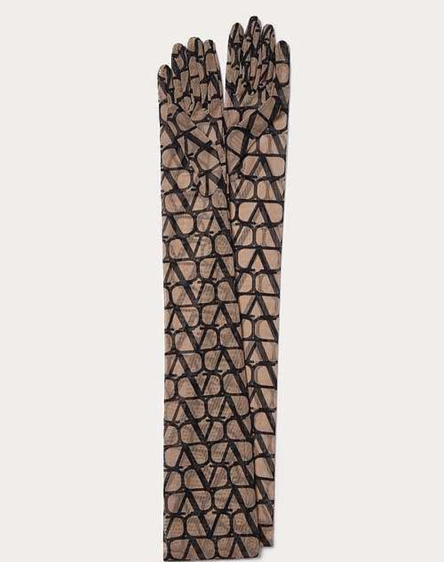 Valentino Toile Iconographe Long Gloves In Tulle | Hats And Gloves