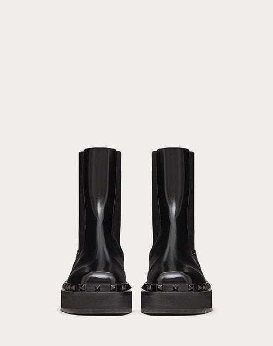 Valentino M-Way Rockstud Beatle In Calfskin With Tone-On-Tone Studs 50 Mm | Boots