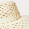 Valentino V Detail Straw And Leather Fedora Hat | Hats And Gloves