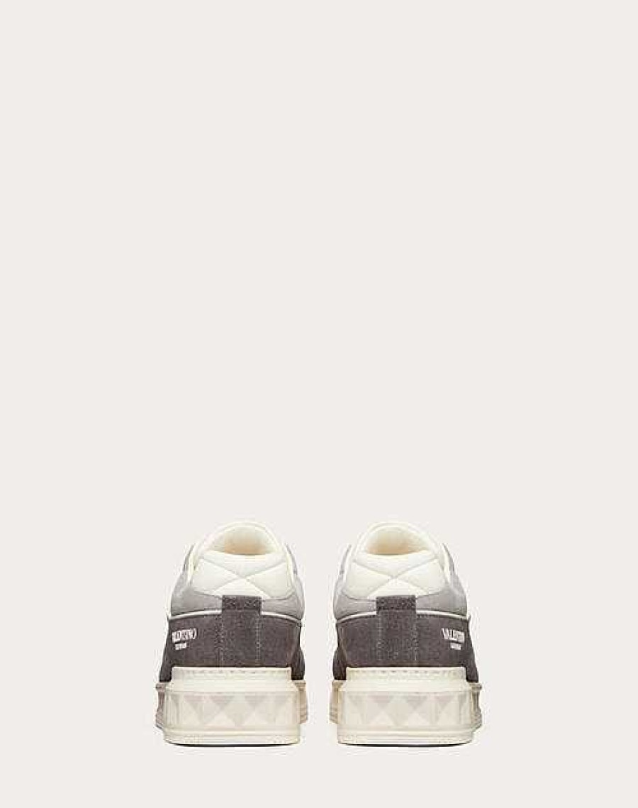 Valentino One Stud Low-Top Sneaker In Split Leather And Nappa | Sneakers