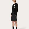 Valentino Wool Crewneck Sweater With Flower Embroidery | Knitwear