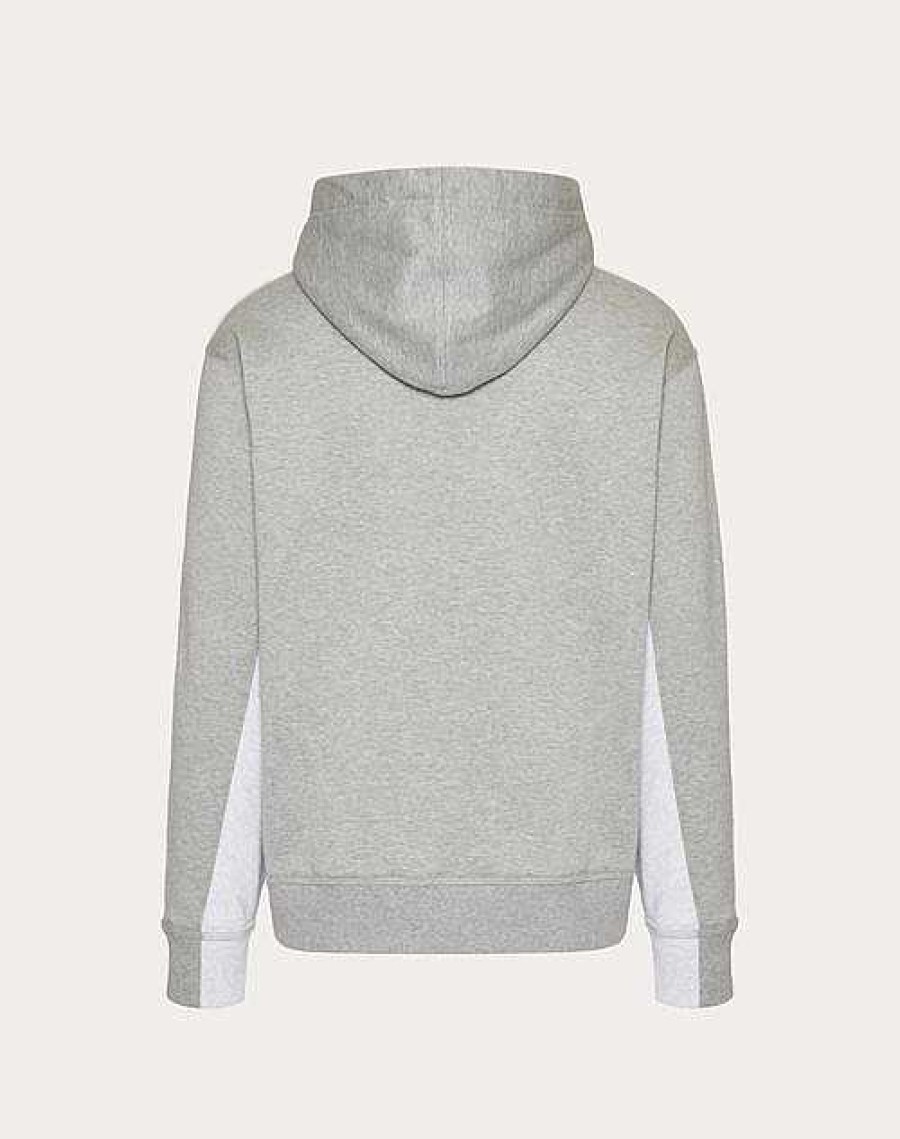 Valentino Cotton Hooded Sweatshirt With Rockstud Untitled Studs | T-Shirts And Sweatshirts