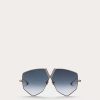 Valentino V - Hexagon Oversized Titanium Aviator Frame | Eyewear