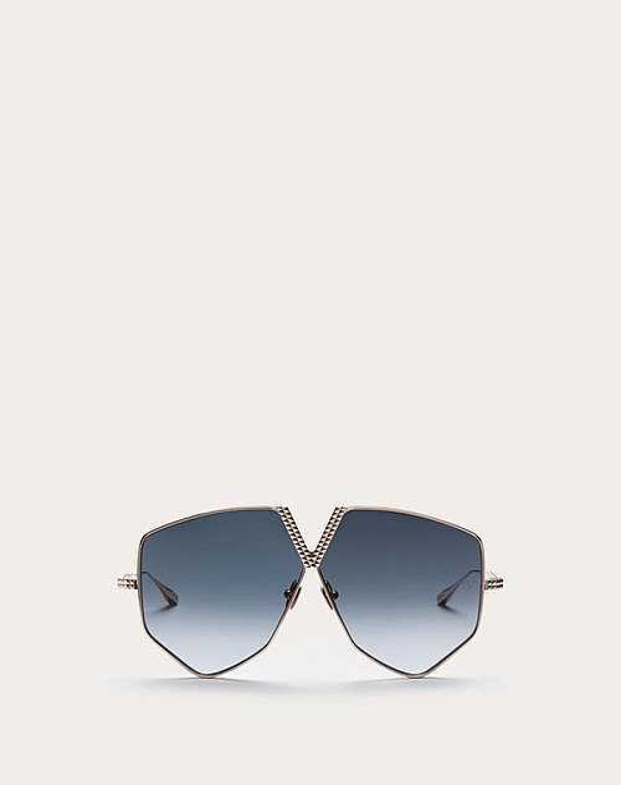 Valentino V - Hexagon Oversized Titanium Aviator Frame | Eyewear